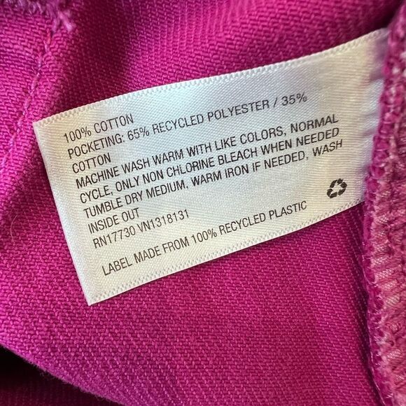 Wild Fable Highest Rise Mom Jean Shorts Size 14/32 Pink Fuchsia Rolled Hem - Picture 10 of 15